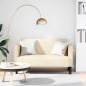 Preview: ARDEBO.de - Zweisitzer-Sofa Creme 109 cm Cordstoff