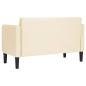 Preview: Zweisitzer-Sofa Creme 109 cm Cordstoff