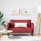 Preview: ARDEBO.de - Zweisitzer-Sofa Weinrot 110 cm Kunstleder