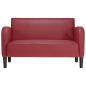Preview: Zweisitzer-Sofa Weinrot 110 cm Kunstleder