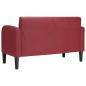 Preview: Zweisitzer-Sofa Weinrot 110 cm Kunstleder
