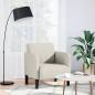 Preview: ARDEBO.de - Sessel mit Armlehnen Creme 54 cm Samt