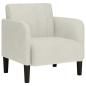 Preview: Sessel mit Armlehnen Creme 54 cm Samt