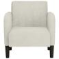 Preview: Sessel mit Armlehnen Creme 54 cm Samt
