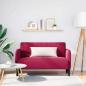Preview: ARDEBO.de - Zweisitzer-Sofa Weinrot 109 cm Samt