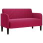 Preview: Zweisitzer-Sofa Weinrot 109 cm Samt