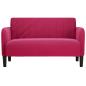 Preview: Zweisitzer-Sofa Weinrot 109 cm Samt
