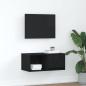 Preview: ARDEBO.de - TV-Schrank Schwarz Eichen-Optik 60x31x25,5 cm Holzwerkstoff