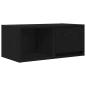 Preview: TV-Schrank Schwarz Eichen-Optik 60x31x25,5 cm Holzwerkstoff