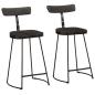 Preview: ARDEBO.de - Barhocker 2 Stk. Schwarz 49x43x88 cm Mango Massivholz
