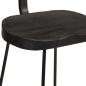 Preview: Barhocker 2 Stk. Schwarz 49x43x88 cm Mango Massivholz