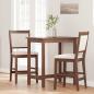 Preview: Barhocker mit Kissen 2 Stk. Braun Massivholz Gummibaum