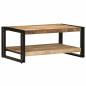 Preview: Couchtisch 90x50x38 cm Raues Massivholz Mango