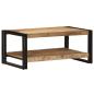Preview: Couchtisch 90x50x38 cm Raues Massivholz Mango