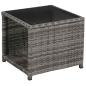 Preview: 3-tlg. Bistro-Set mit Auflagen Poly Rattan Grau