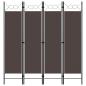 Preview: ARDEBO.de - 4-tlg. Raumteiler Braun 160 x 180 cm