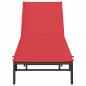 Preview: Sonnenliege mit Auflage Braun Poly Rattan
