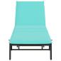 Preview: Sonnenliege mit Auflage Schwarz Poly-Rattan