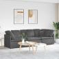 Preview: ARDEBO.de - Modulares Sofa mit Kissen Cordstoff Dunkelgrau