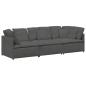 Preview: Modulares Sofa mit Kissen Cordstoff Dunkelgrau