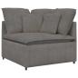 Preview: Modulares Sofa mit Kissen Cordstoff Hellgrau