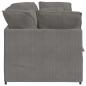 Preview: Modulares Sofa mit Kissen Cordstoff Hellgrau