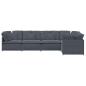 Preview: Modulares Sofa mit Kissen Samt Dunkelgrau