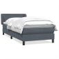 Preview: ARDEBO.de - Boxspringbett mit Matratze Dunkelgrau 80x210 cm Samt