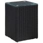 Preview: Beistelltische 3 Stk. mit Glasplatte Schwarz Poly Rattan