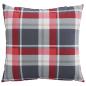 Preview: Sofakissen 4 Stk. Rot Karomuster 40x40 cm Stoff