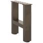 Preview: Couchtischbeine Naturstahl 2 Stk. 40x(30-31) cm Stahl