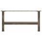 Preview: Couchtischbeine Naturstahl 2 Stk. 60x(30-31) cm Stahl
