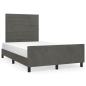 Preview: Bettgestell ohne Matratze Dunkelgrau 120x190 cm Samt