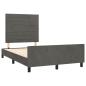 Preview: Bettgestell ohne Matratze Dunkelgrau 120x190 cm Samt