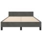 Preview: Bettgestell ohne Matratze Dunkelgrau 120x190 cm Samt
