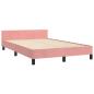 Preview: Bettgestell ohne Matratze Rosa 120x190 cm Samt