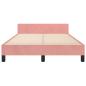 Preview: Bettgestell ohne Matratze Rosa 120x190 cm Samt