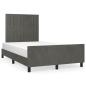 Preview: Bettgestell ohne Matratze Dunkelgrau 120x190 cm Samt