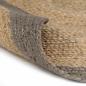 Preview: Teppich Handgefertigt Jute mit Grauem Rand 120 cm