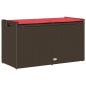 Preview: Outdoor-Sitzbank mit Stauraum und Kissen Braun 100 cm