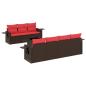Preview: 8-teiliges Gartensofa-Set mit Kissen, braun, Polyrattan