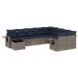 Preview: 10-teiliges Gartensofa-Set mit Kissen, grau, Polyrattan