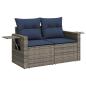 Preview: 6-teiliges Gartensofa-Set mit Kissen, grau, Polyrattan