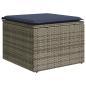 Preview: 5-teiliges Gartensofa-Set mit Kissen, grau, Polyrattan