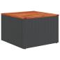 Preview: 7-teiliges Gartensofa-Set mit Kissen, schwarzes Polyrattan