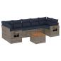 Preview: 8-teiliges Gartensofa-Set mit Kissen, grau, Polyrattan