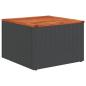 Preview: 8-teiliges Gartensofa-Set mit Kissen, schwarzes Polyrattan
