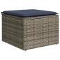 Preview: 7-teiliges Gartensofa-Set mit Kissen, grau, Polyrattan