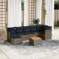 Preview: ARDEBO.de - 8-teiliges Gartensofa-Set mit Kissen, grau, Polyrattan