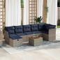 Preview: ARDEBO.de - 8-teiliges Gartensofa-Set mit Kissen, grau, Polyrattan